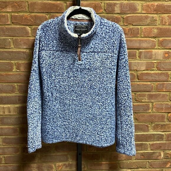 True Grit Blue Sherpa Quarter Zip Size Medium - Picture 2 of 6